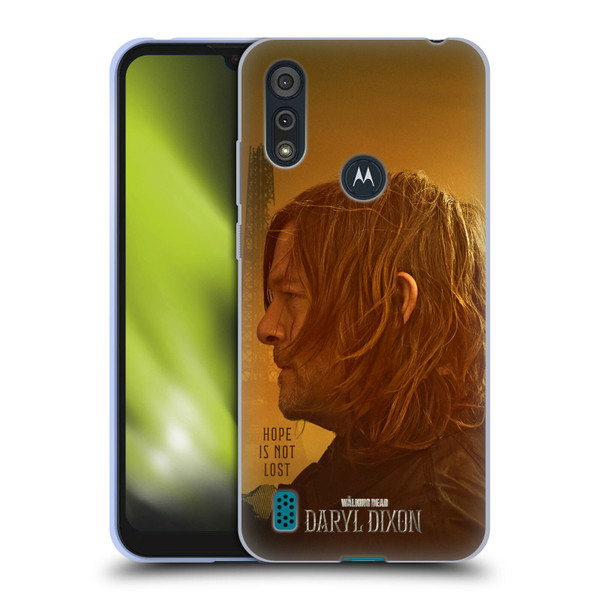 The Walking Dead: Daryl Dixon Key Art Hope Is Not Lost Soft Gel Case for Motorola Moto E6s (2020)