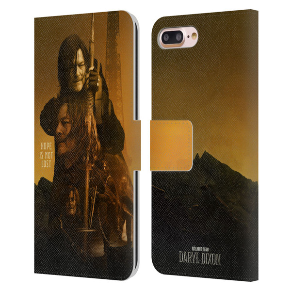 The Walking Dead: Daryl Dixon Key Art Double Exposure Leather Book Wallet Case Cover For Apple iPhone 7 Plus / iPhone 8 Plus