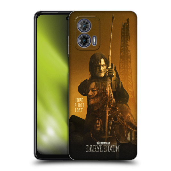 The Walking Dead: Daryl Dixon Key Art Double Exposure Soft Gel Case for Motorola Moto G73 5G