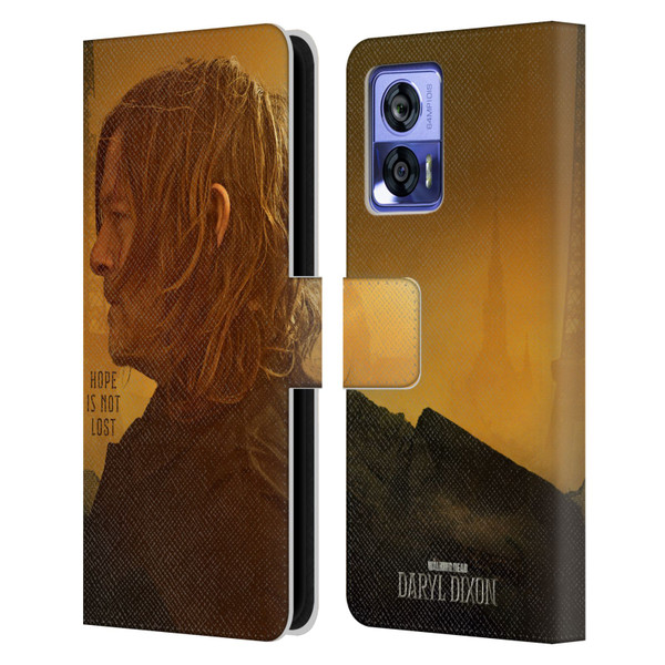 The Walking Dead: Daryl Dixon Key Art Hope Is Not Lost Leather Book Wallet Case Cover For Motorola Edge 30 Neo 5G