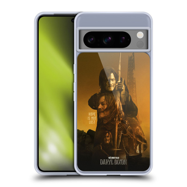The Walking Dead: Daryl Dixon Key Art Double Exposure Soft Gel Case for Google Pixel 8 Pro