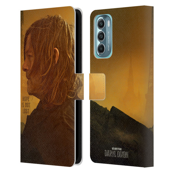 The Walking Dead: Daryl Dixon Key Art Hope Is Not Lost Leather Book Wallet Case Cover For Motorola Moto G Stylus 5G (2022)