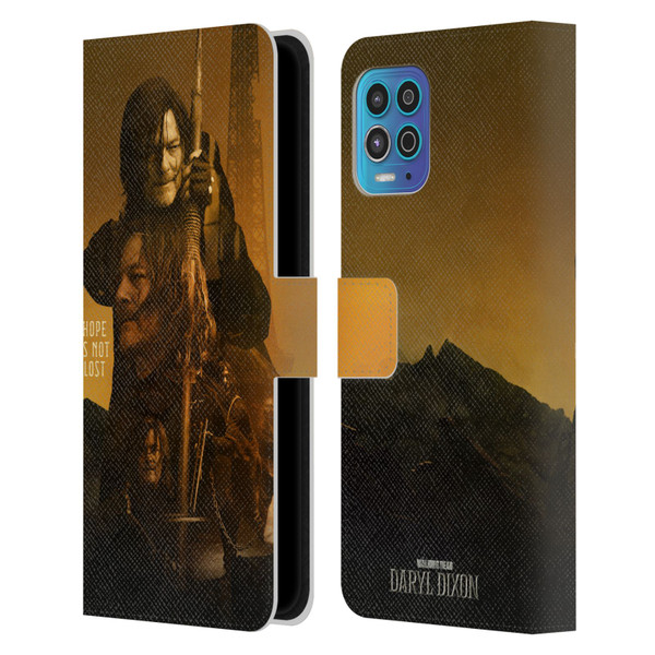 The Walking Dead: Daryl Dixon Key Art Double Exposure Leather Book Wallet Case Cover For Motorola Moto G100