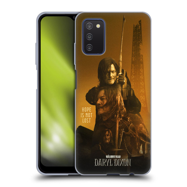 The Walking Dead: Daryl Dixon Key Art Double Exposure Soft Gel Case for Samsung Galaxy A03s (2021)
