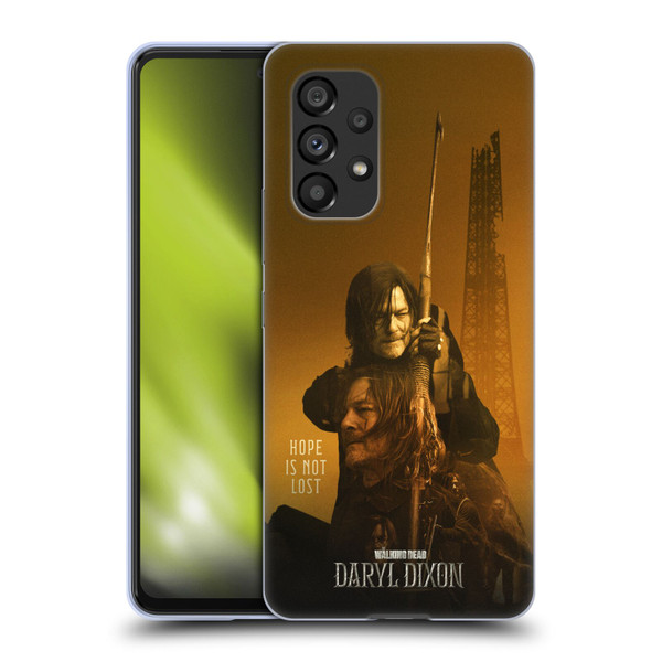 The Walking Dead: Daryl Dixon Key Art Double Exposure Soft Gel Case for Samsung Galaxy A53 5G (2022)