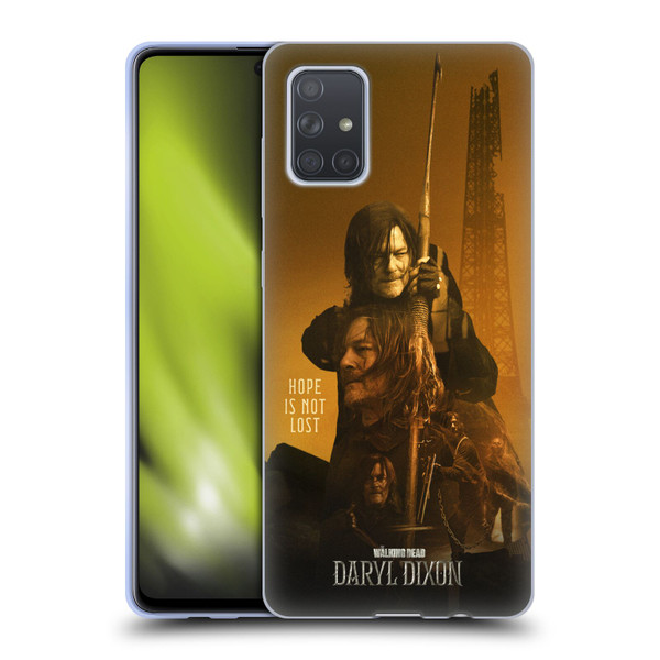 The Walking Dead: Daryl Dixon Key Art Double Exposure Soft Gel Case for Samsung Galaxy A71 (2019)