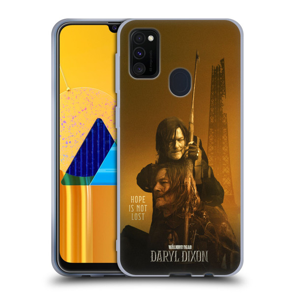 The Walking Dead: Daryl Dixon Key Art Double Exposure Soft Gel Case for Samsung Galaxy M30s (2019)/M21 (2020)