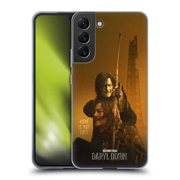 The Walking Dead: Daryl Dixon Key Art Double Exposure Soft Gel Case for Samsung Galaxy S22+ 5G