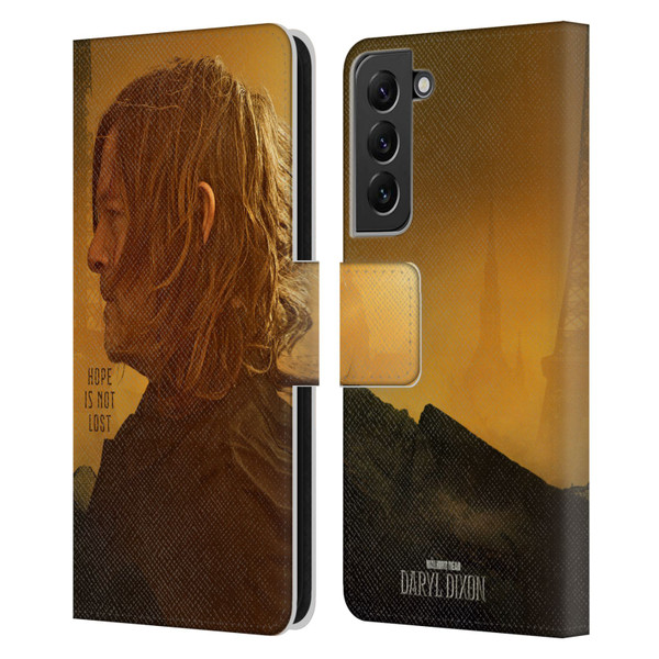 The Walking Dead: Daryl Dixon Key Art Hope Is Not Lost Leather Book Wallet Case Cover For Samsung Galaxy S22+ 5G