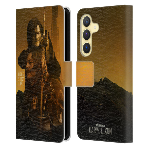 The Walking Dead: Daryl Dixon Key Art Double Exposure Leather Book Wallet Case Cover For Samsung Galaxy S24 5G