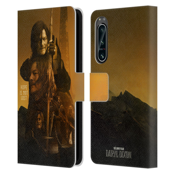 The Walking Dead: Daryl Dixon Key Art Double Exposure Leather Book Wallet Case Cover For Sony Xperia 5 IV