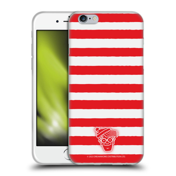 Where's Waldo? Graphics Stripes Red Soft Gel Case for Apple iPhone 6 / iPhone 6s