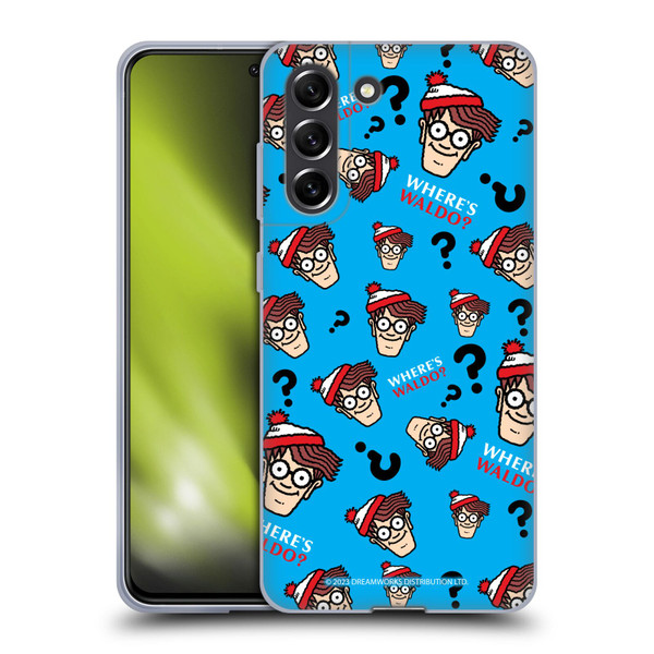Where's Waldo? Graphics Head Pattern Soft Gel Case for Samsung Galaxy S21 FE 5G