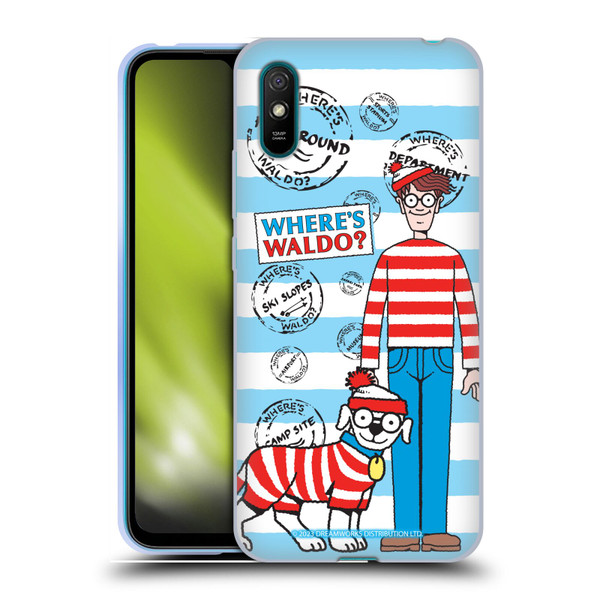 Where's Waldo? Graphics Stripes Blue Soft Gel Case for Xiaomi Redmi 9A / Redmi 9AT