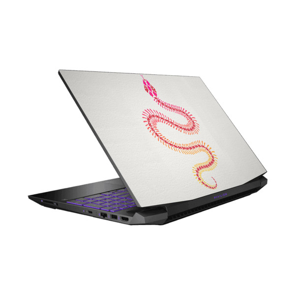 Cat Coquillette Animals Pink Ombre Snake Skeleton Vinyl Sticker Skin Decal Cover for HP Pavilion 15.6" 15-dk0047TX