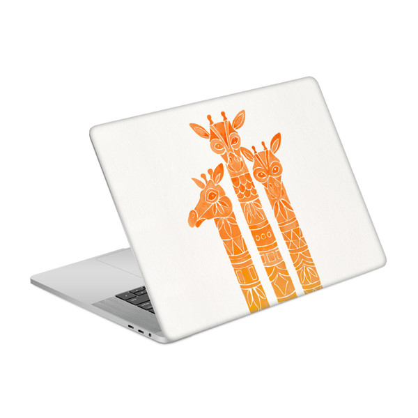 Cat Coquillette Animals Orange Ombre Giraffes Vinyl Sticker Skin Decal Cover for Apple MacBook Pro 15.4" A1707/A1990