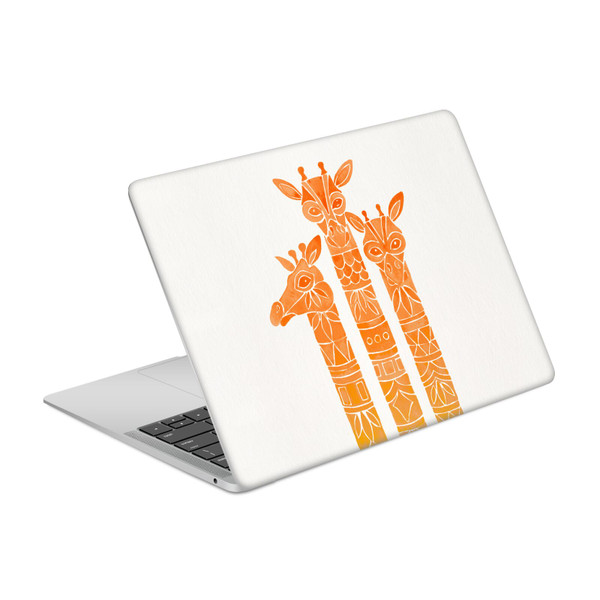 Cat Coquillette Animals Orange Ombre Giraffes Vinyl Sticker Skin Decal Cover for Apple MacBook Air 13.3" A1932/A2179