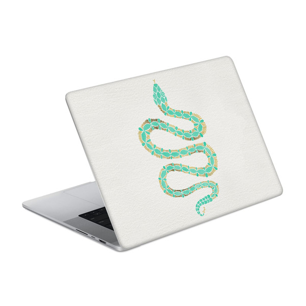 Cat Coquillette Animals Snake Mint Vinyl Sticker Skin Decal Cover for Apple MacBook Pro 14" A2442