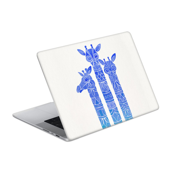 Cat Coquillette Animals Blue Ombre Giraffes Vinyl Sticker Skin Decal Cover for Apple MacBook Pro 16" A2485