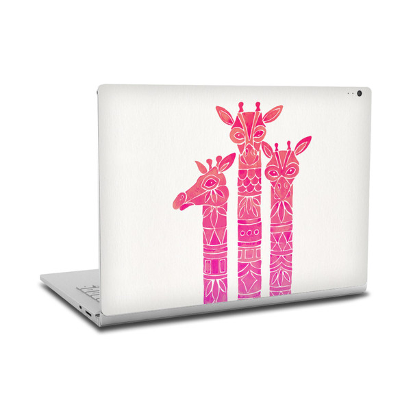 Cat Coquillette Animals Pink Ombre Giraffes Vinyl Sticker Skin Decal Cover for Microsoft Surface Book 2