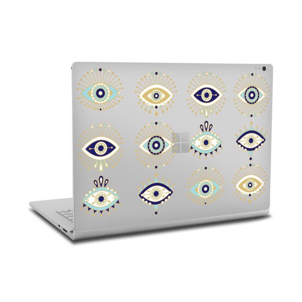 Cat Coquillette Evil Eye Blue Gold Vinyl Sticker Skin Decal Cover for Microsoft Surface Book 2