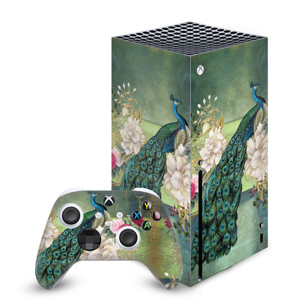 Jena DellaGrottaglia Animals Peacock Vinyl Sticker Skin Decal Cover for Microsoft Series X Console & Controller