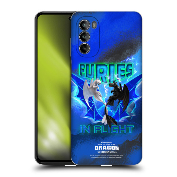 How To Train Your Dragon III Night And Light Toothless & Light Fury Flight Soft Gel Case for Motorola Moto G82 5G