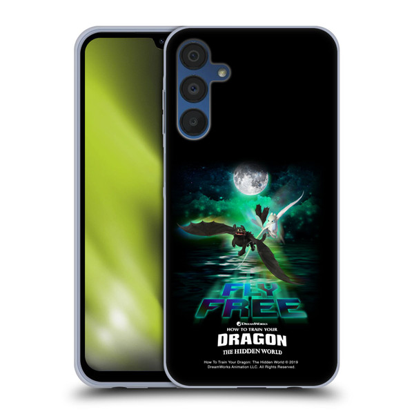 How To Train Your Dragon III Night And Light Toothless & Light Fury Fly Soft Gel Case for Samsung Galaxy A15