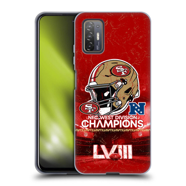 NFL 2024 Division Champions NFC Helmet 49ers Soft Gel Case for HTC Desire 21 Pro 5G