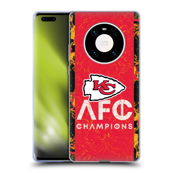 NFL 2024 Division Champions AFC Champ Chiefs Soft Gel Case for Huawei Mate 40 Pro 5G