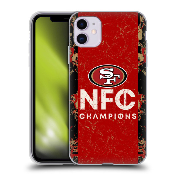 NFL 2024 Division Champions NFC Champ 49ers Soft Gel Case for Apple iPhone 11