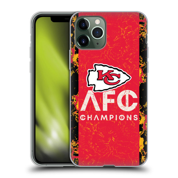 NFL 2024 Division Champions AFC Champ Chiefs Soft Gel Case for Apple iPhone 11 Pro