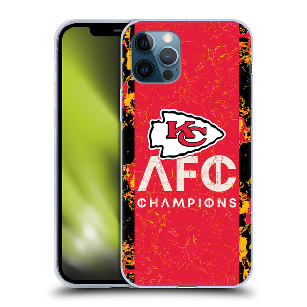 NFL 2024 Division Champions AFC Champ Chiefs Soft Gel Case for Apple iPhone 12 / iPhone 12 Pro