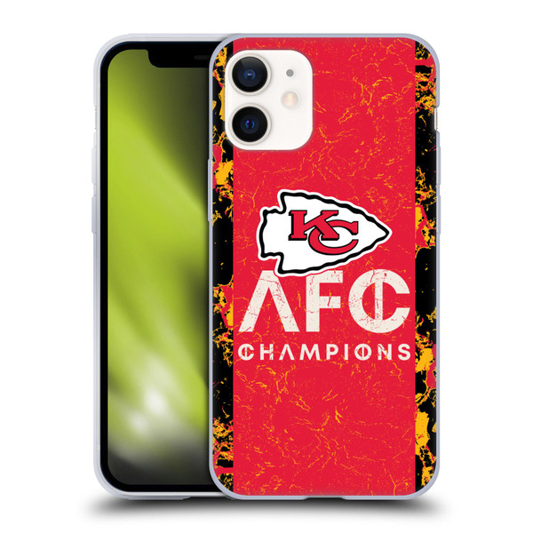 NFL 2024 Division Champions AFC Champ Chiefs Soft Gel Case for Apple iPhone 12 Mini