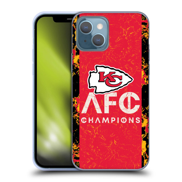 NFL 2024 Division Champions AFC Champ Chiefs Soft Gel Case for Apple iPhone 13