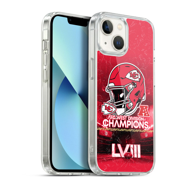 NFL 2024 Division Champions AFC Helmet Chiefs Soft Gel Case for Apple iPhone 13