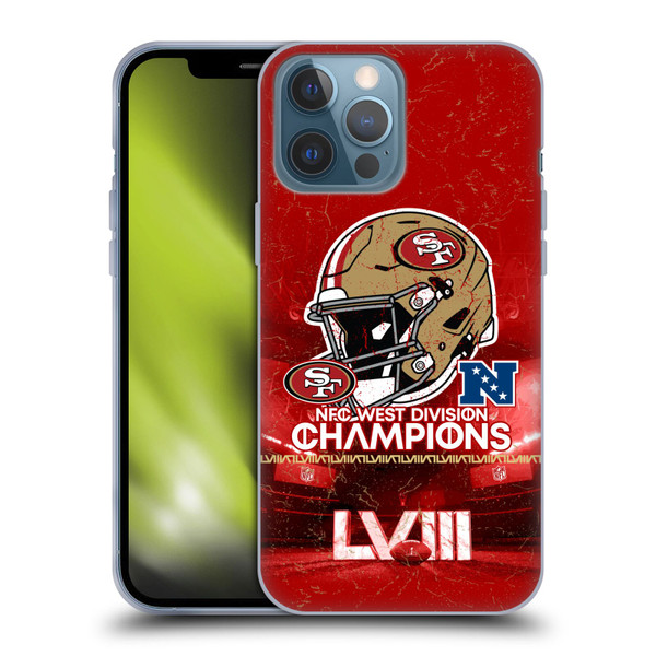 NFL 2024 Division Champions NFC Helmet 49ers Soft Gel Case for Apple iPhone 13 Pro Max