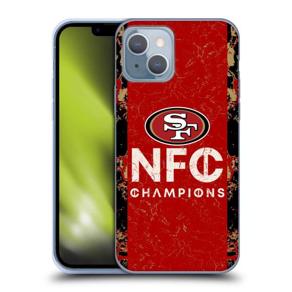 NFL 2024 Division Champions NFC Champ 49ers Soft Gel Case for Apple iPhone 14