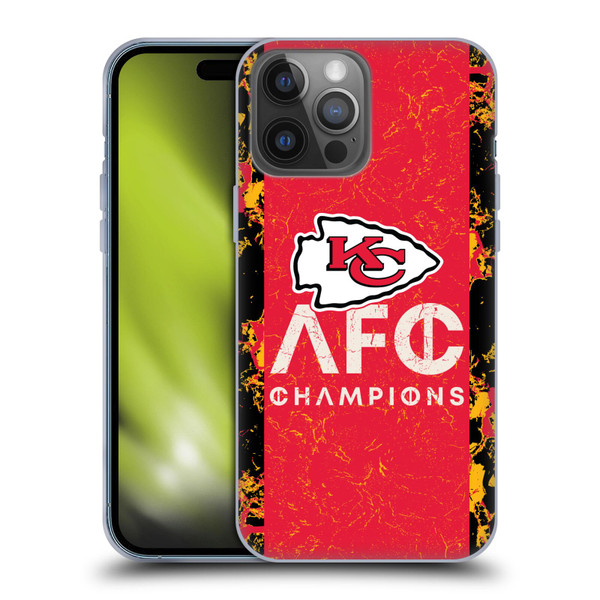 NFL 2024 Division Champions AFC Champ Chiefs Soft Gel Case for Apple iPhone 14 Pro Max