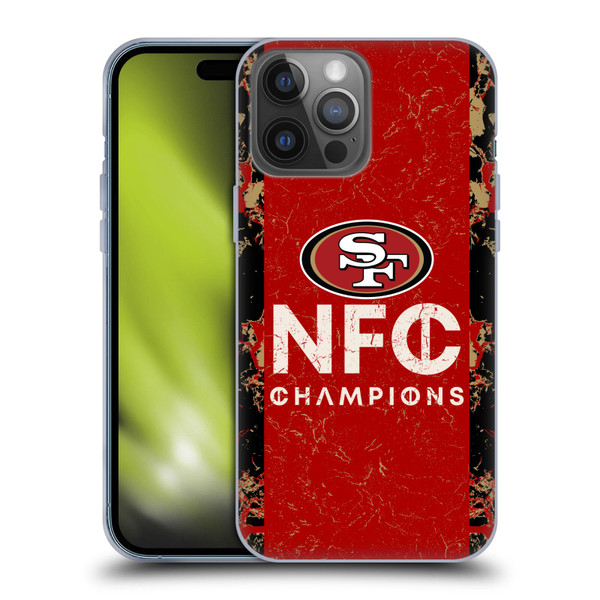 NFL 2024 Division Champions NFC Champ 49ers Soft Gel Case for Apple iPhone 14 Pro Max