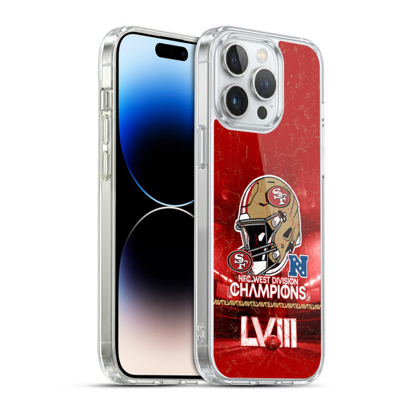 NFL 2024 Division Champions NFC Helmet 49ers Soft Gel Case for Apple iPhone 14 Pro Max & MagSafe