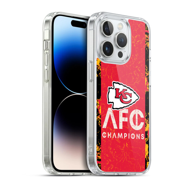 NFL 2024 Division Champions AFC Champ Chiefs Soft Gel Case for Apple iPhone 14 Pro & MagSafe