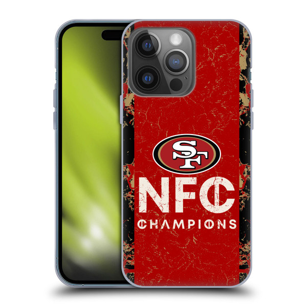 NFL 2024 Division Champions NFC Champ 49ers Soft Gel Case for Apple iPhone 14 Pro