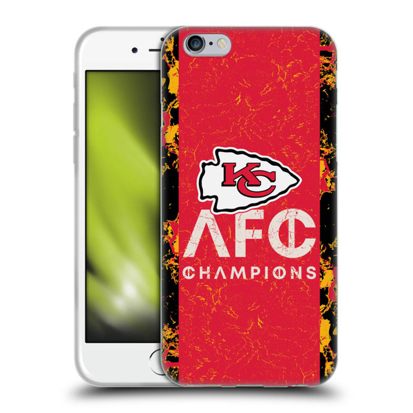 NFL 2024 Division Champions AFC Champ Chiefs Soft Gel Case for Apple iPhone 6 / iPhone 6s