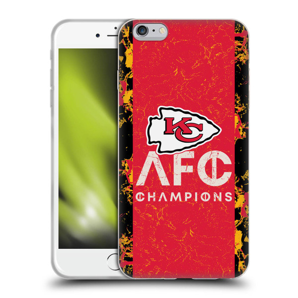 NFL 2024 Division Champions AFC Champ Chiefs Soft Gel Case for Apple iPhone 6 Plus / iPhone 6s Plus