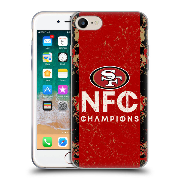 NFL 2024 Division Champions NFC Champ 49ers Soft Gel Case for Apple iPhone 7 / 8 / SE 2020 & 2022