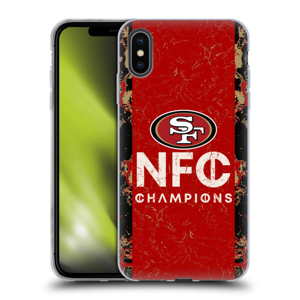 NFL 2024 Division Champions NFC Champ 49ers Soft Gel Case for Apple iPhone XS Max