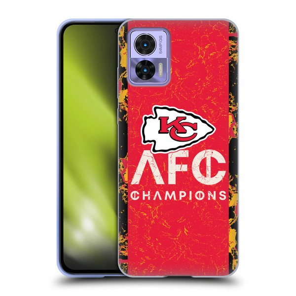 NFL 2024 Division Champions AFC Champ Chiefs Soft Gel Case for Motorola Edge 30 Neo 5G