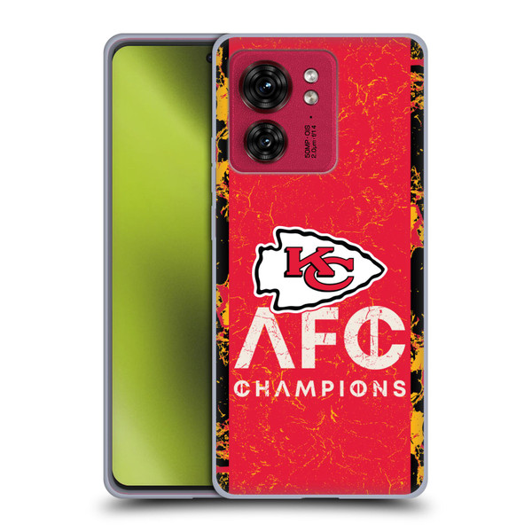 NFL 2024 Division Champions AFC Champ Chiefs Soft Gel Case for Motorola Moto Edge 40