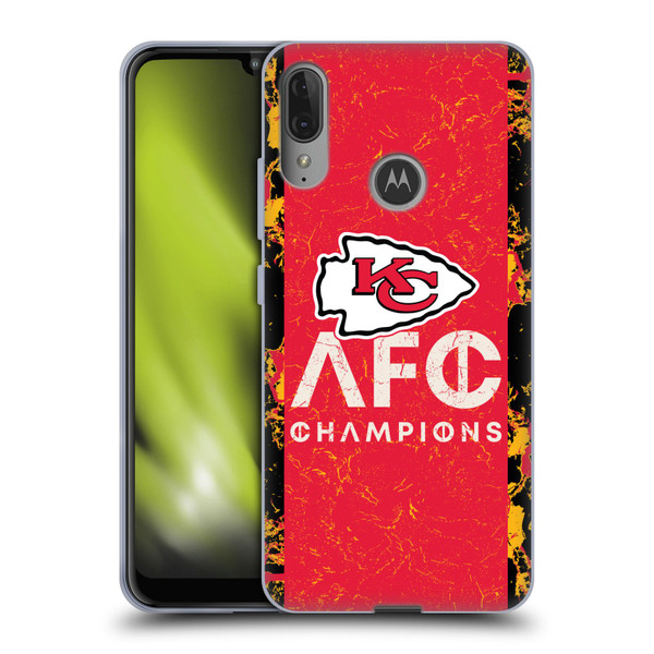 NFL 2024 Division Champions AFC Champ Chiefs Soft Gel Case for Motorola Moto E6 Plus